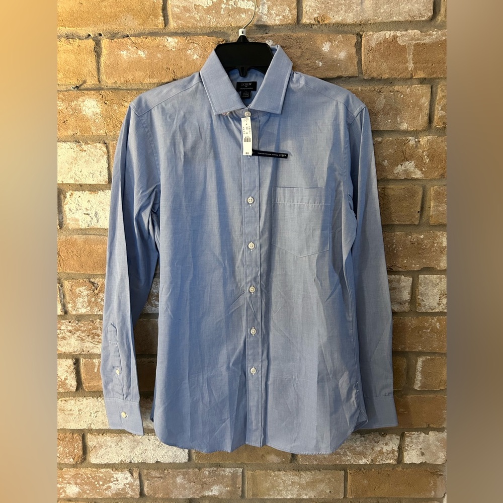 J. Crew Light Blue Dress Shirt. Mens small. New with Tags.